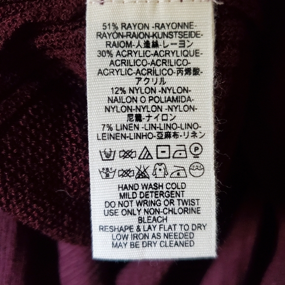 Free People Wine Sweater Tunic NWT - Picture 6 of 7